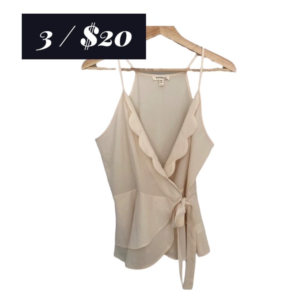 Monteau Scalloped Wrap Tank | CLOSET CLOSING